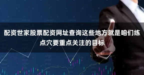 配资世家股票配资网址查询这些地方就是咱们练点穴要重点关注的目标